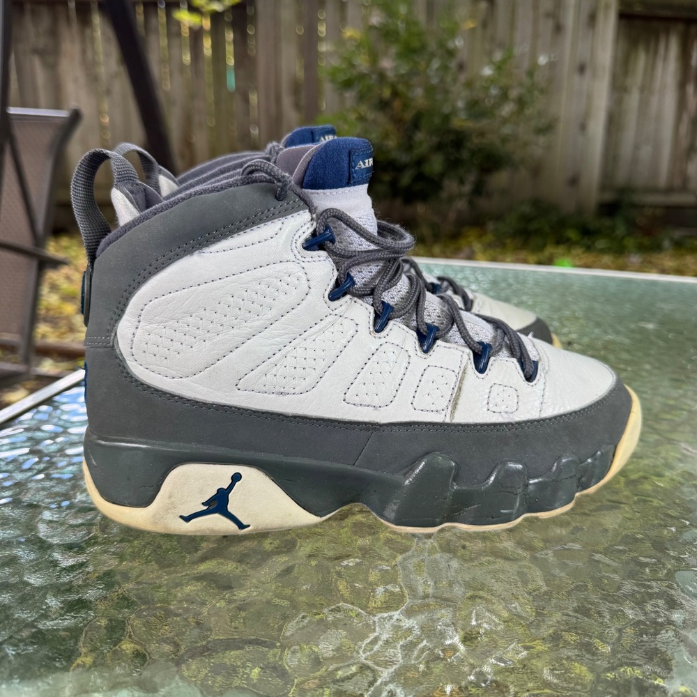 Nike Air Jordan 9 Retro Flint Grey 2002 Vintage Kids 6.5Y 302370-141 AS-IS READ
